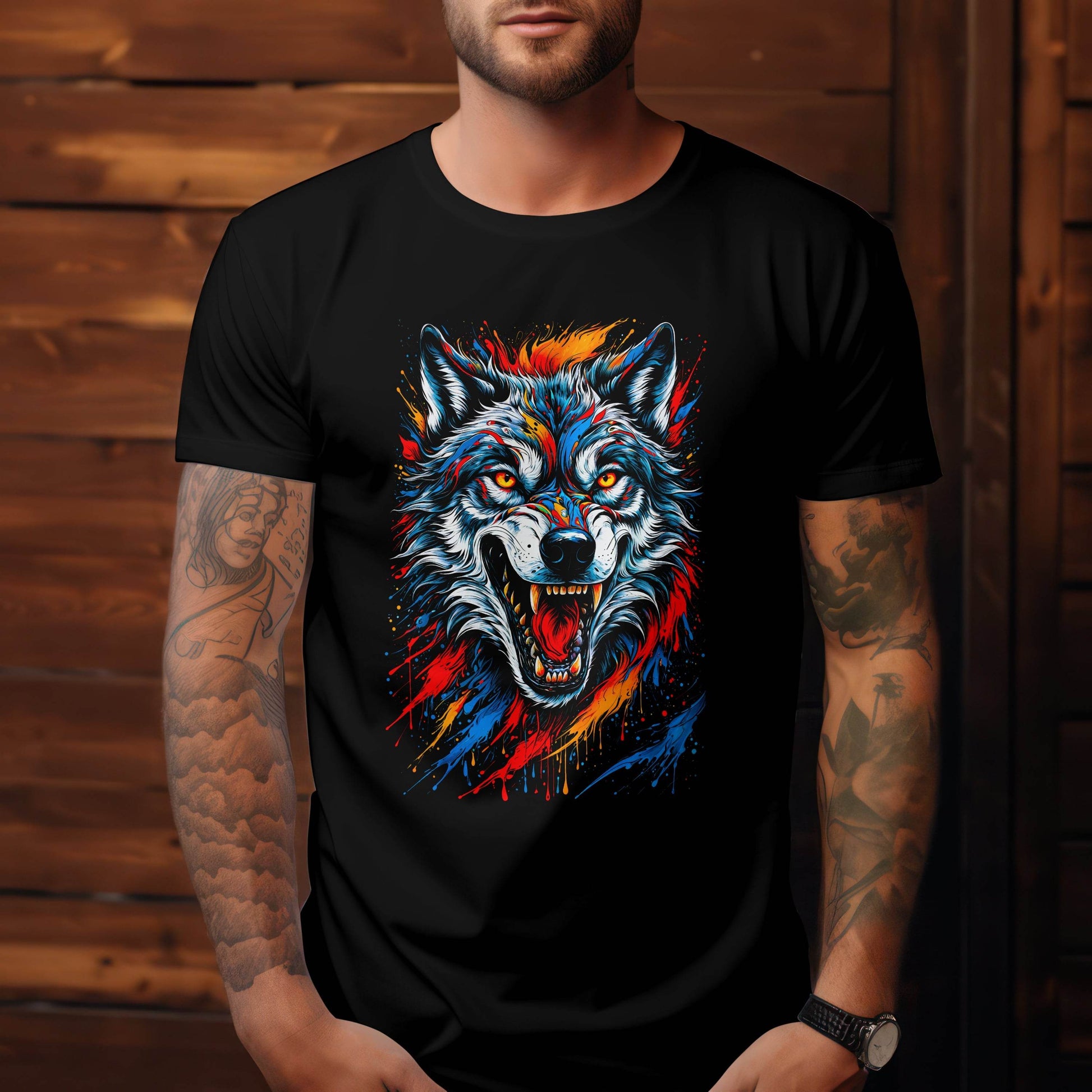 Mad Wolf – Graffiti Splash Edition T-shirt #aw1 - Psyque