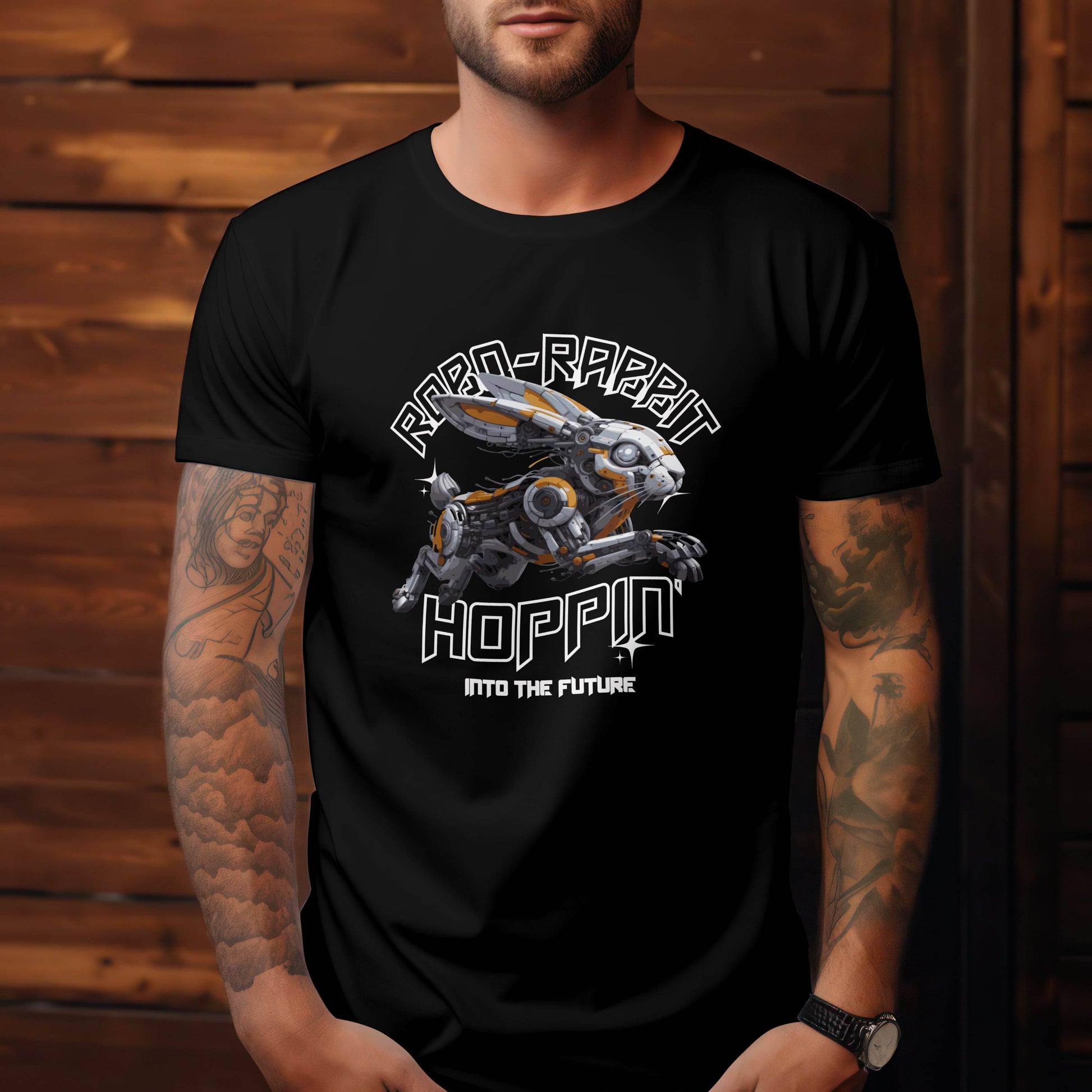 Robo-Rabbit – Hoppin’ Into the Future T-shirt #ea5 - Psyque