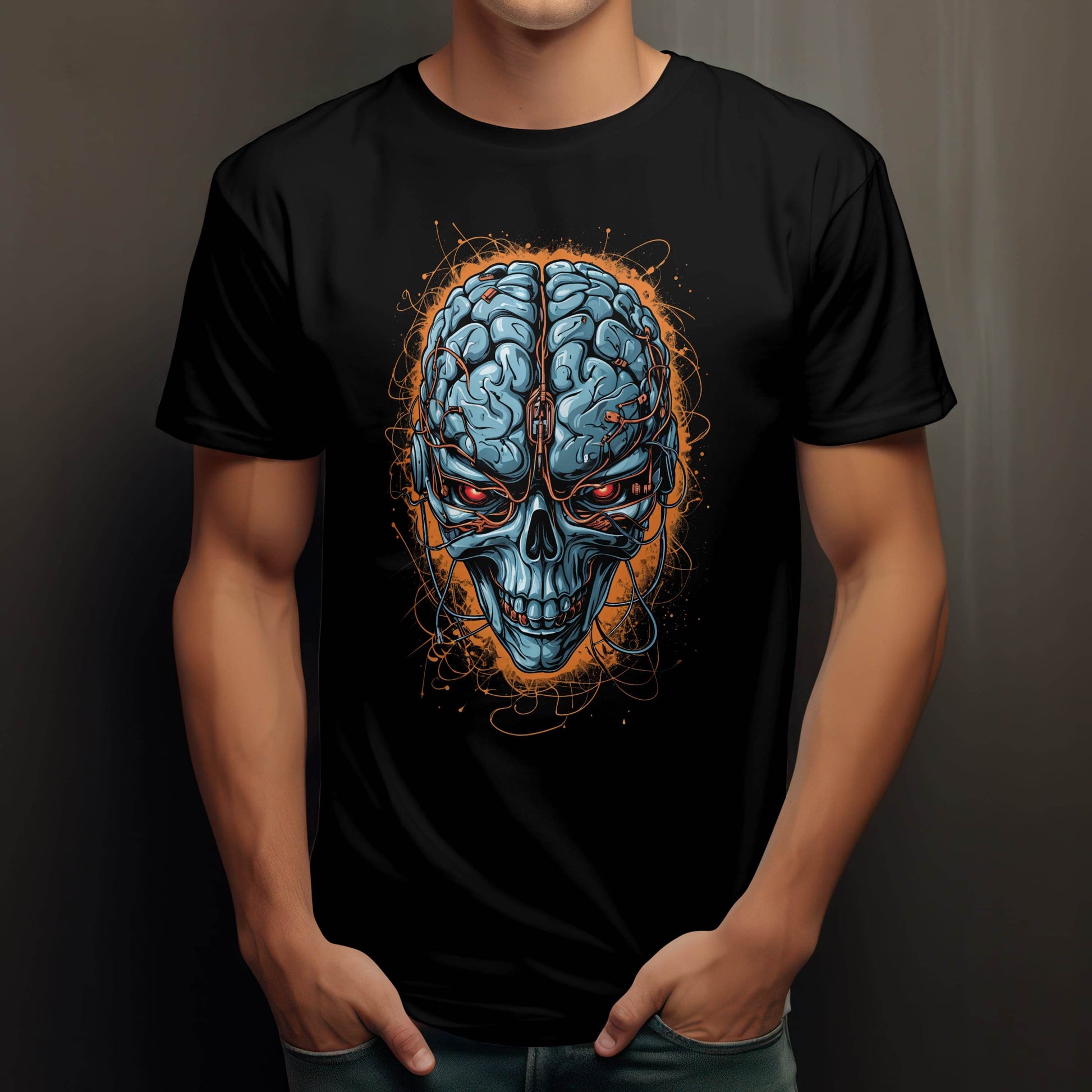 NeuroSkull – Wired Awakening Edition T-Shirt #s6 - Psyque