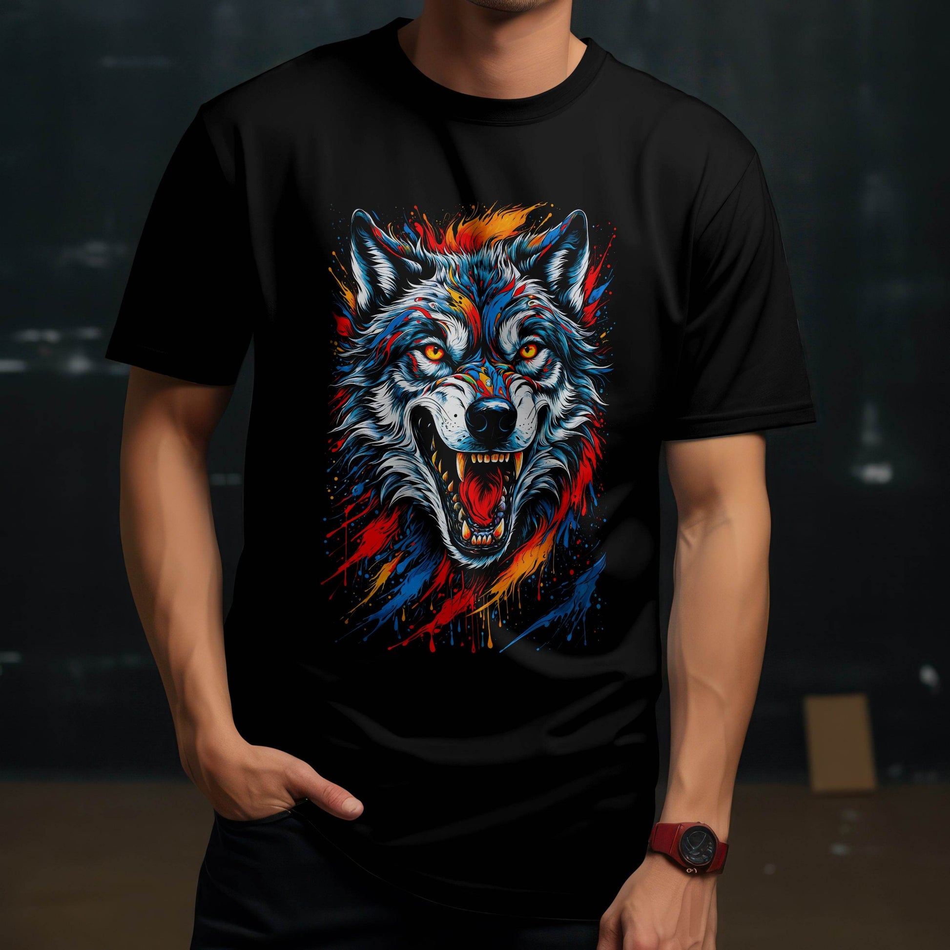 Mad Wolf – Graffiti Splash Edition T-shirt #aw1 - Psyque