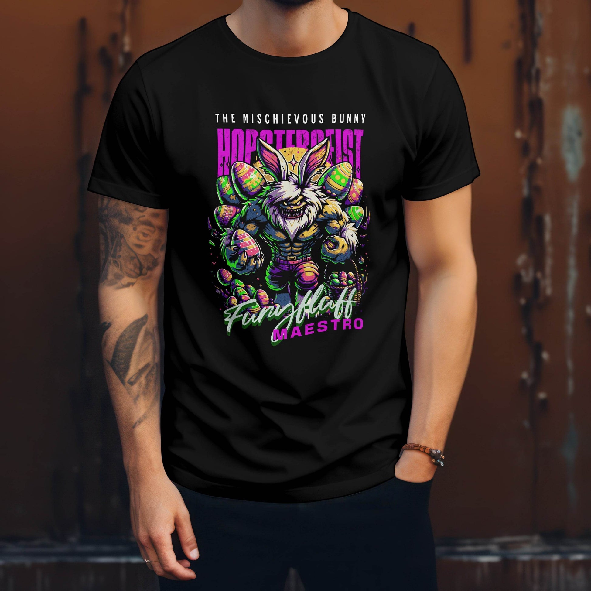 The Mischievous Bunny HOPSTERGEIST – FurryFluff Maestro T-shirt #ea8 - Psyque