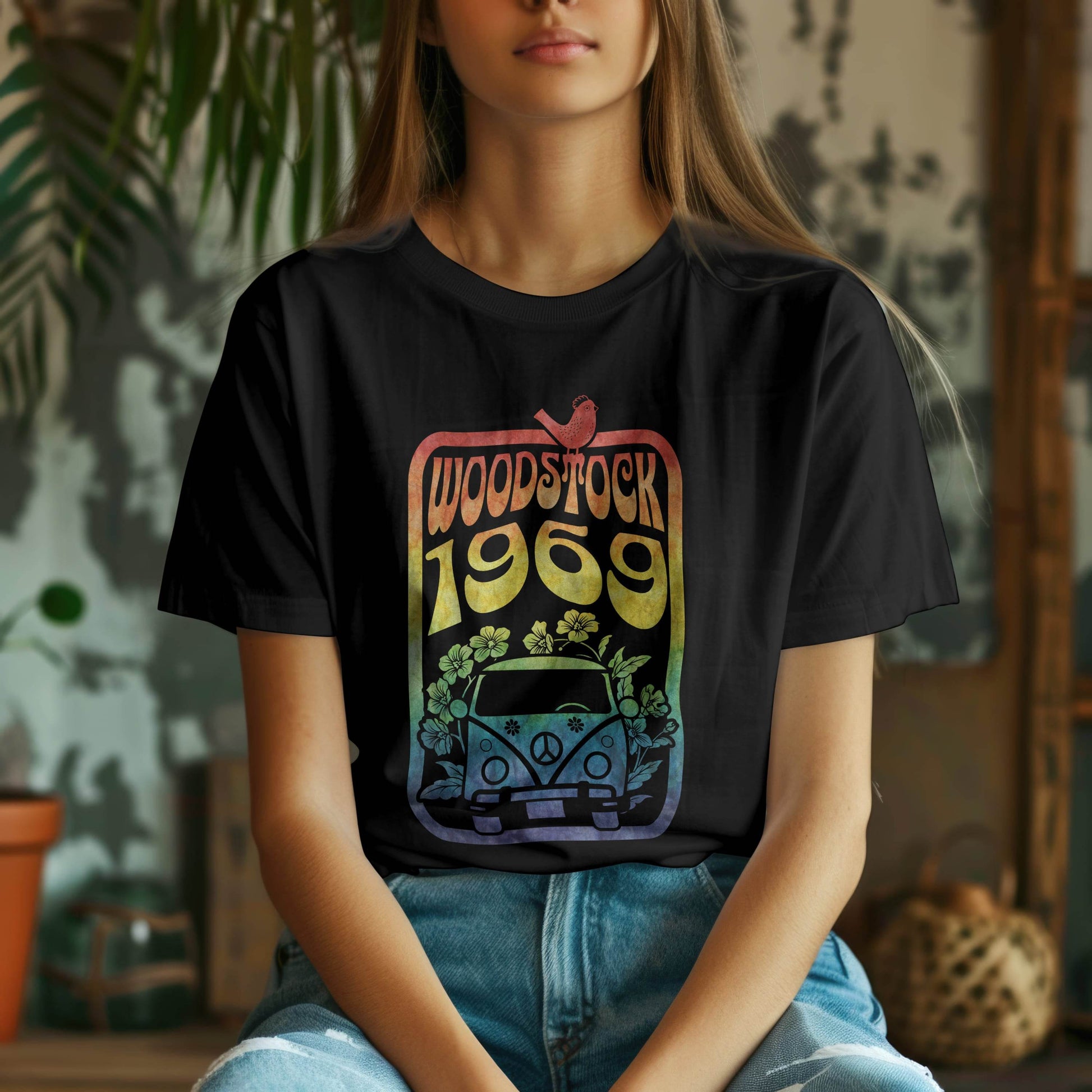 Woodstock 1969 – Tie-Dye Van Edition T-Shirt #tw1 - Psyque