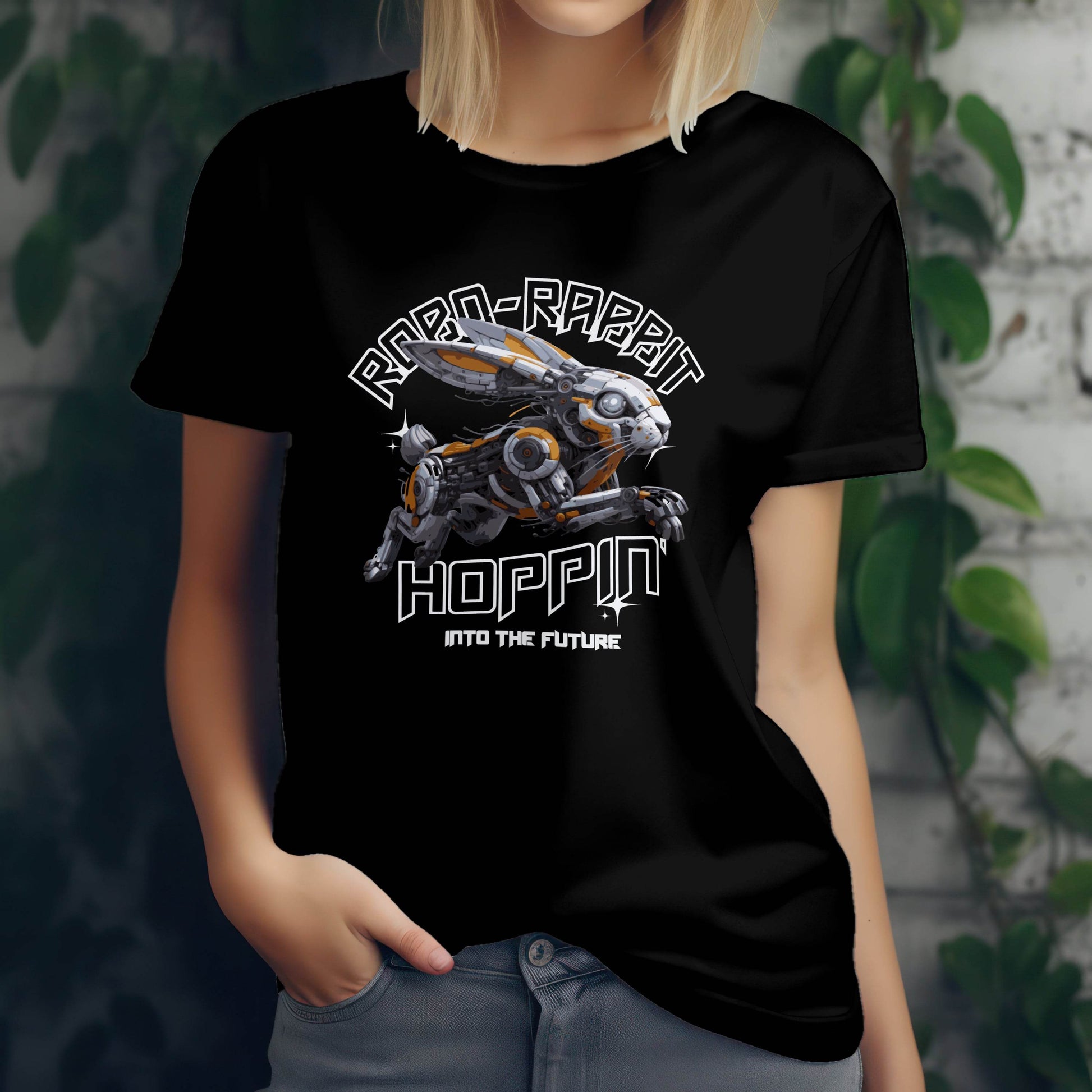 Robo-Rabbit – Hoppin’ Into the Future T-shirt #ea5 - Psyque