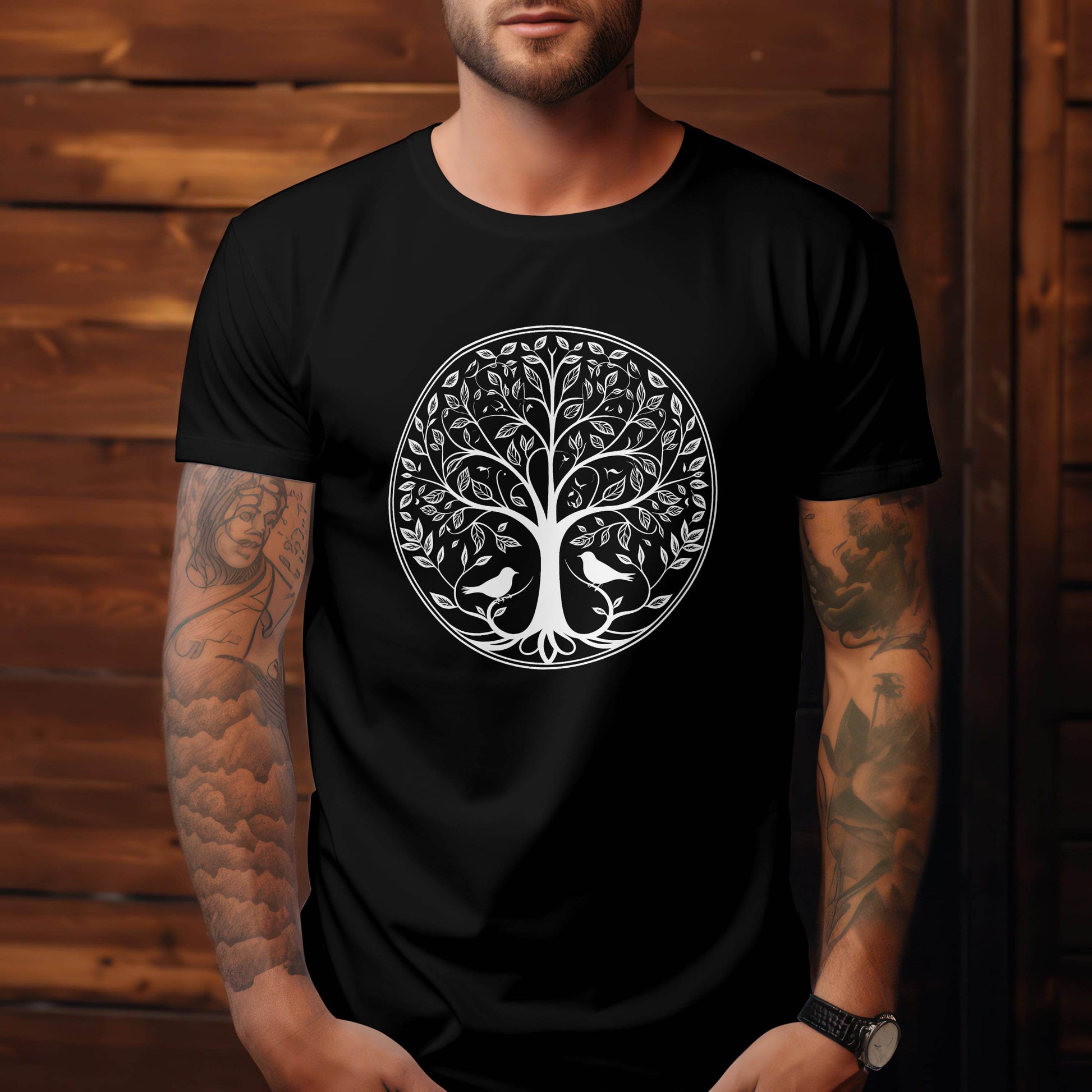 Yggdrasil – Tree of Life Symbol T-shirt #sm1 - Psyque