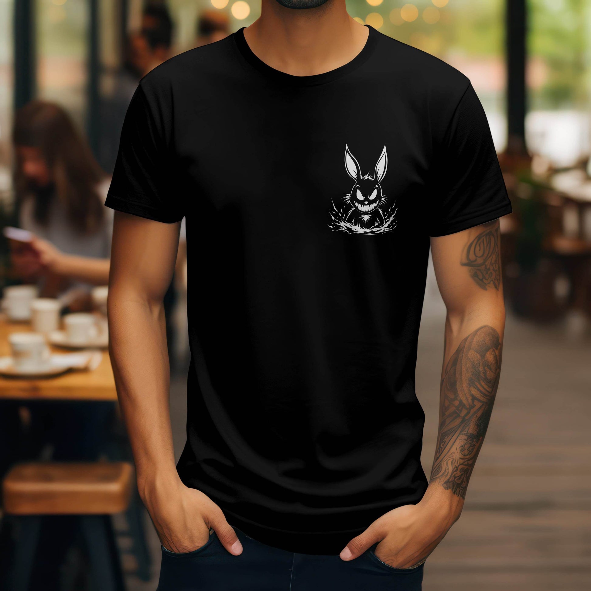 Evil Wears Bunny Ears – NANI?? Back Blast T-shirt #p1b - Psyque