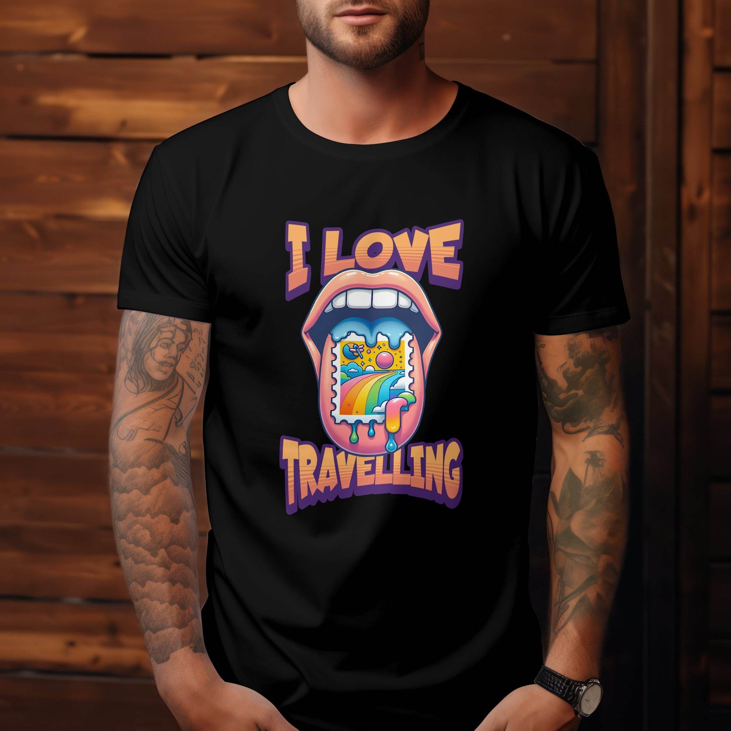 I Love Travelling T-Shirt #f2 - Psyque