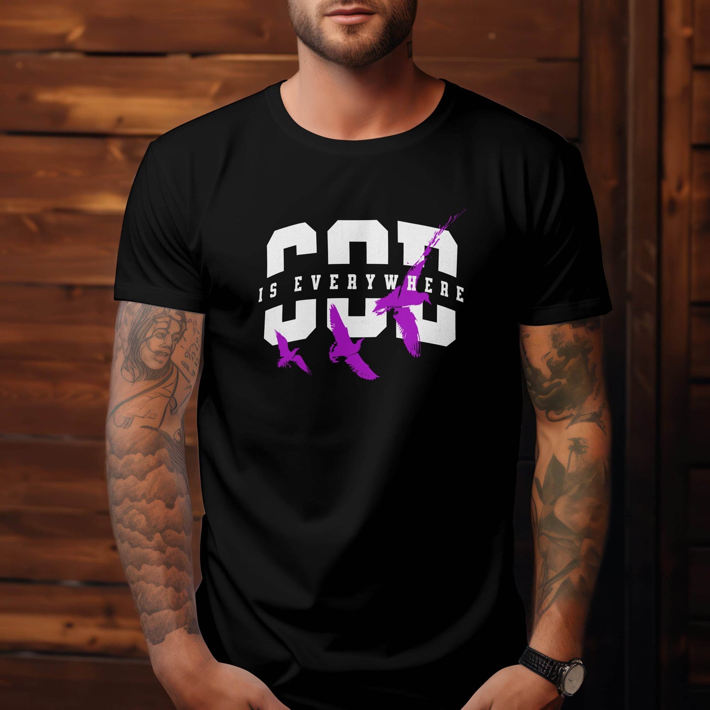 God Is Everywhere T-Shirt #re5 - Psyque