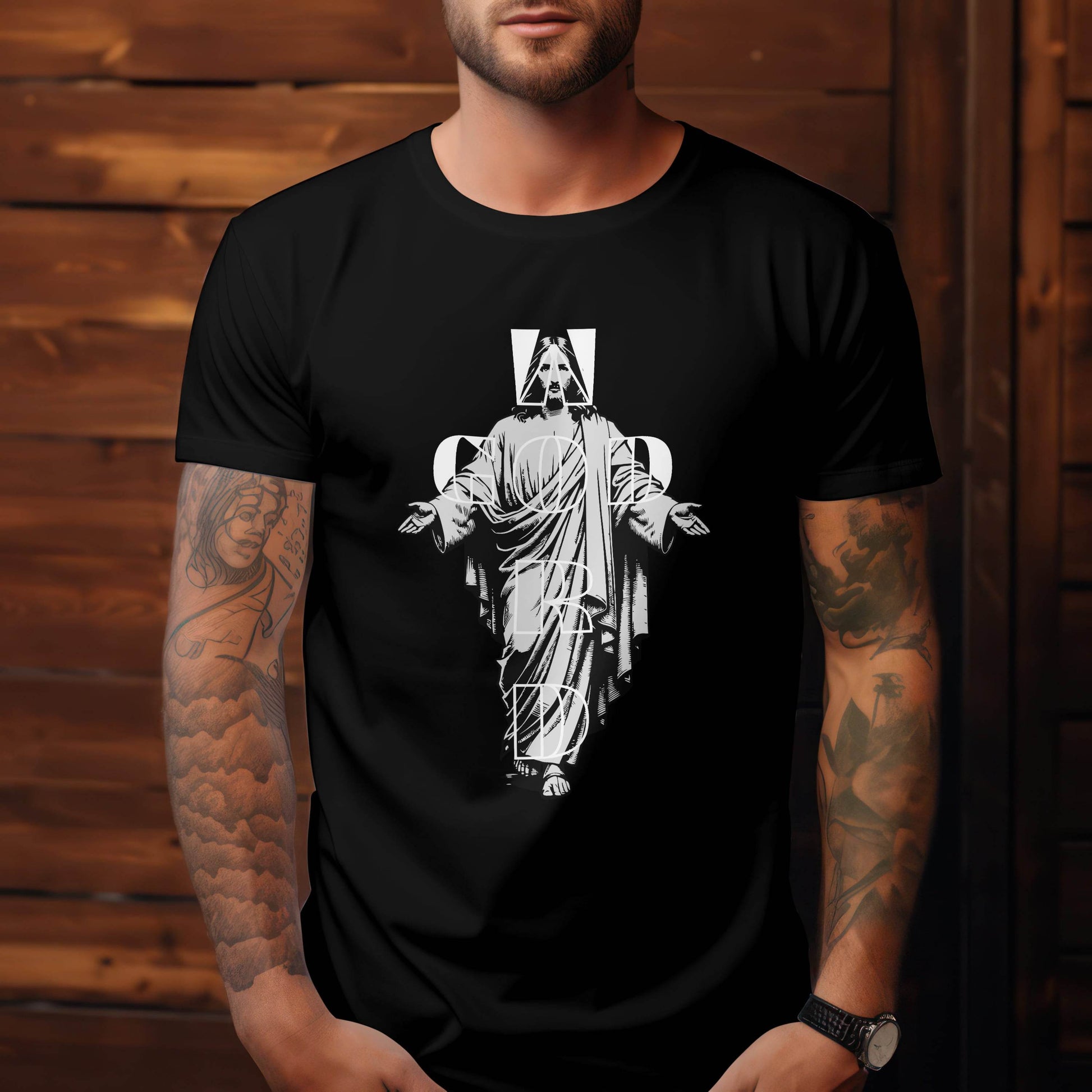 GOD WORD – Christ at the Cross T-Shirt #re6 - Psyque