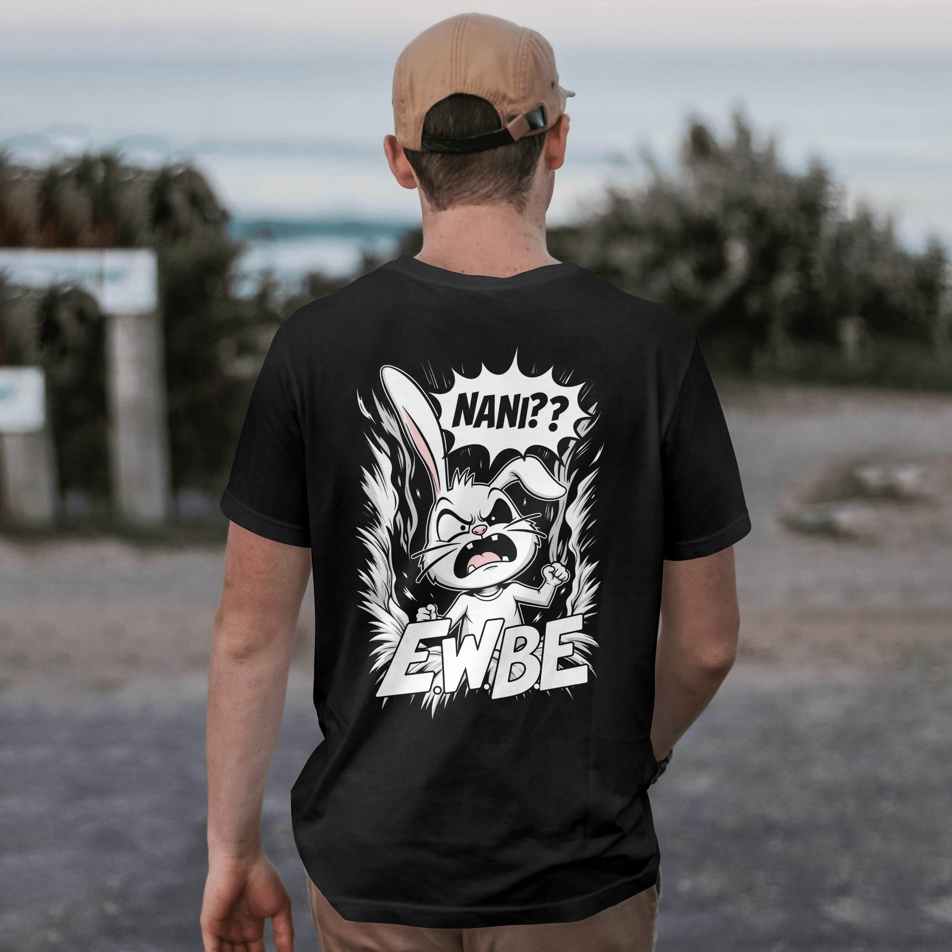 Evil Wears Bunny Ears – NANI?? Back Blast T-shirt #p1b - Psyque