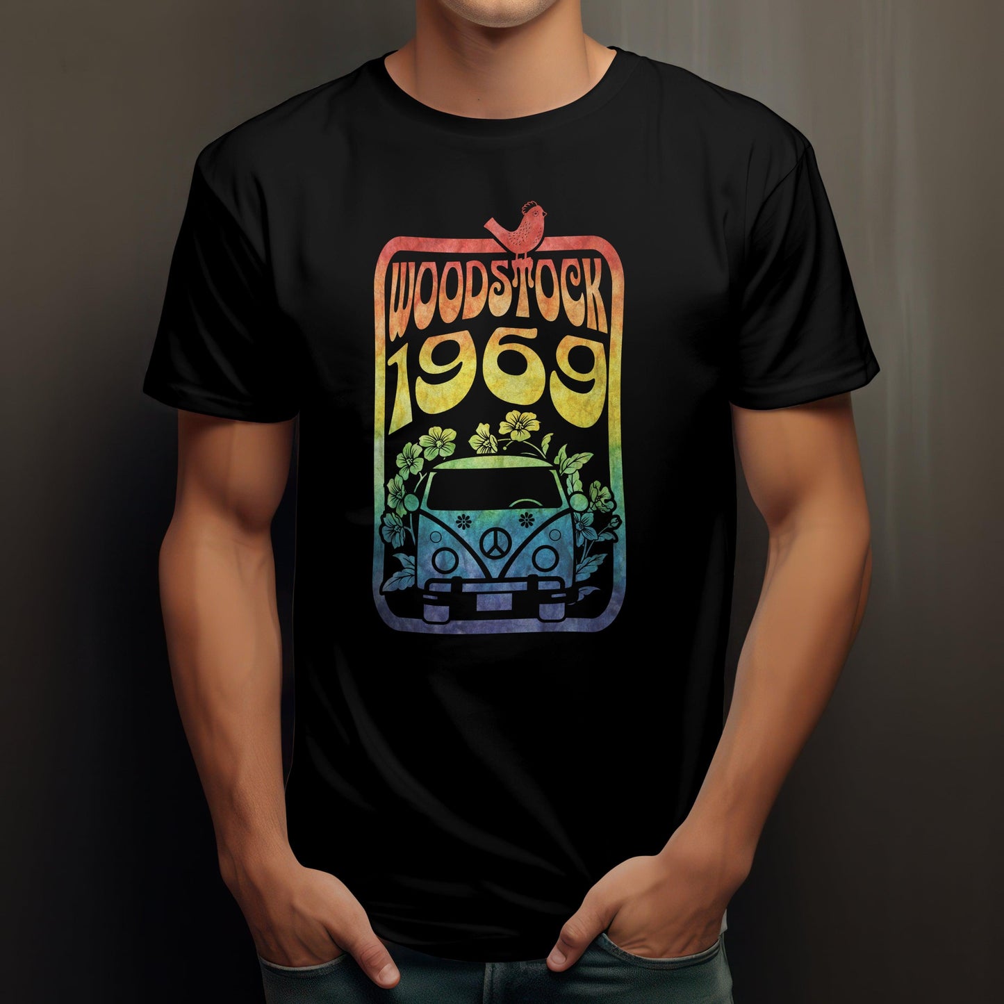 Woodstock 1969 T-Shirt Music Festival Camper Peace Sign #tw1 - Psyque