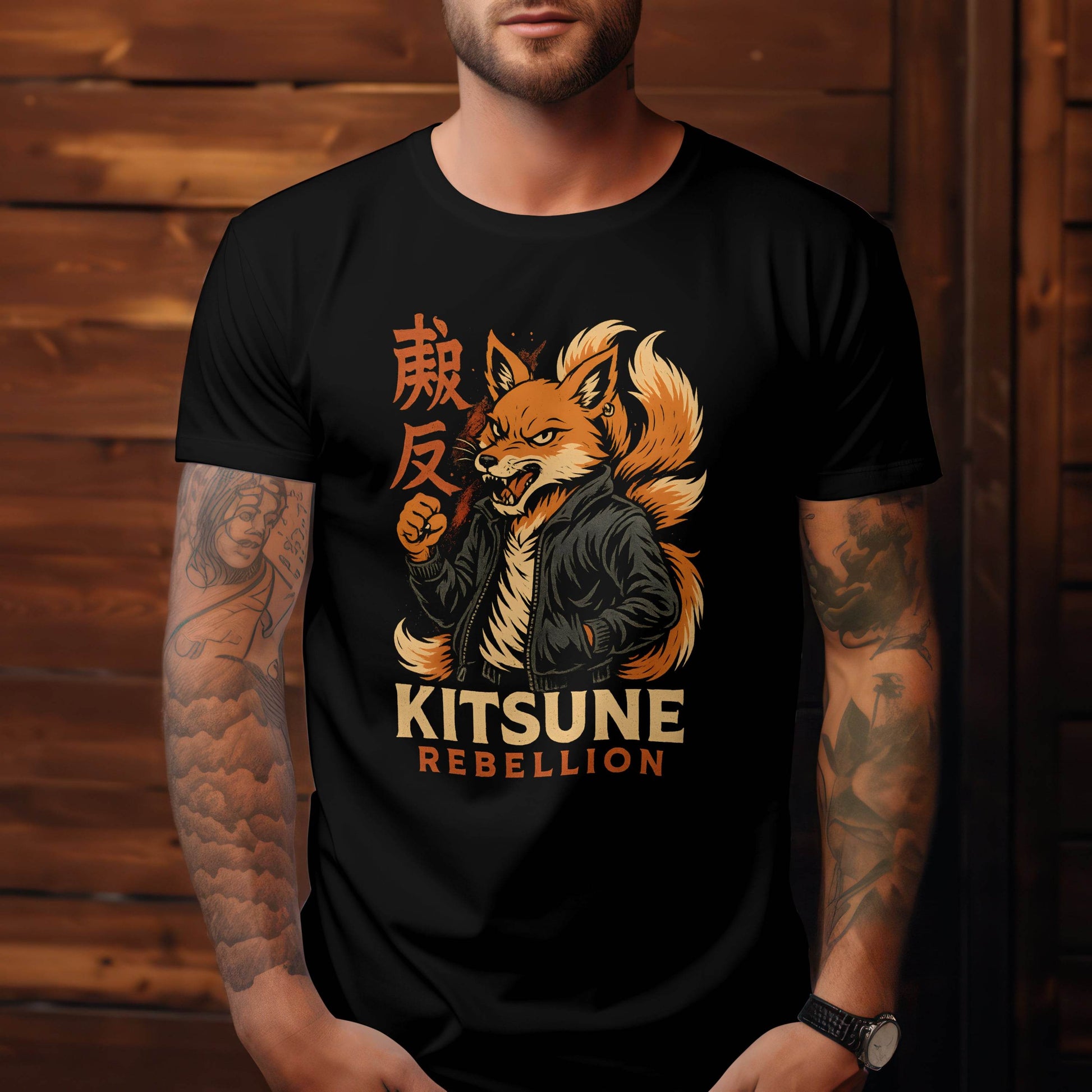 Kitsune Rebellion – Street Spirit T-Shirt #jp1 - Psyque