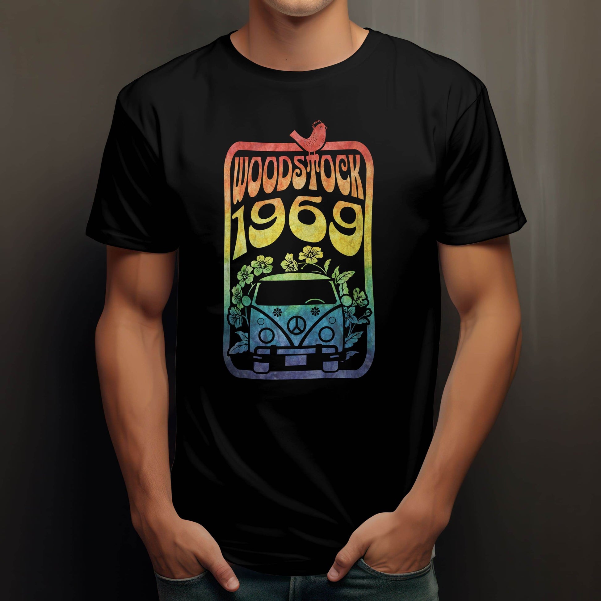Woodstock 1969 – Tie-Dye Van Edition T-Shirt #tw1 - Psyque