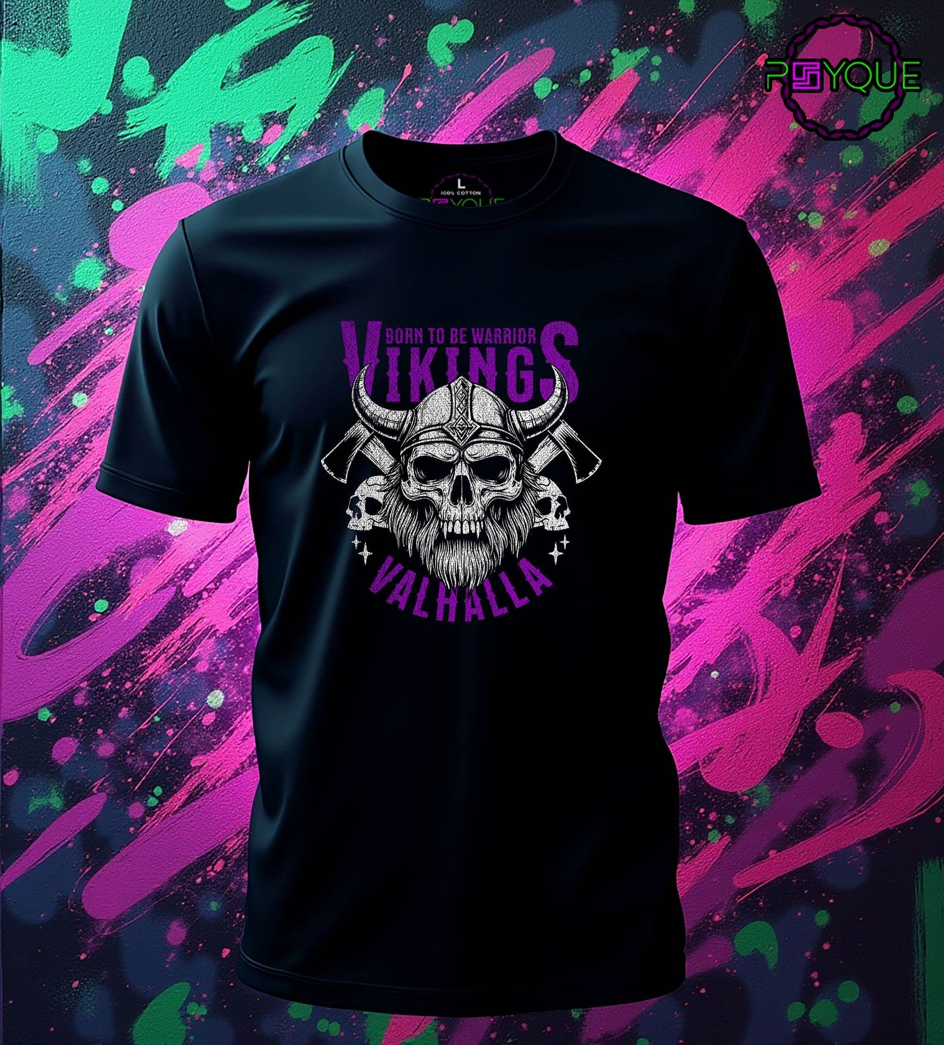 Born to Be Warrior – VIKINGS, Valhalla T-Shirt #wv7 - Psyque
