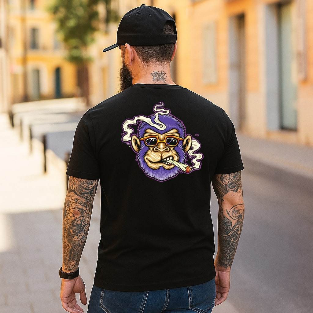 Blazed Ape – High-Rollin’ Chimp T-shirt #st28 - Psyque
