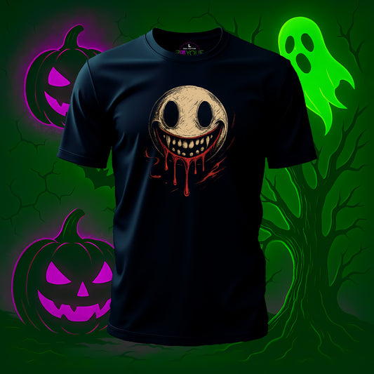Creepy Smiley Face Halloween T-Shirt #hl14