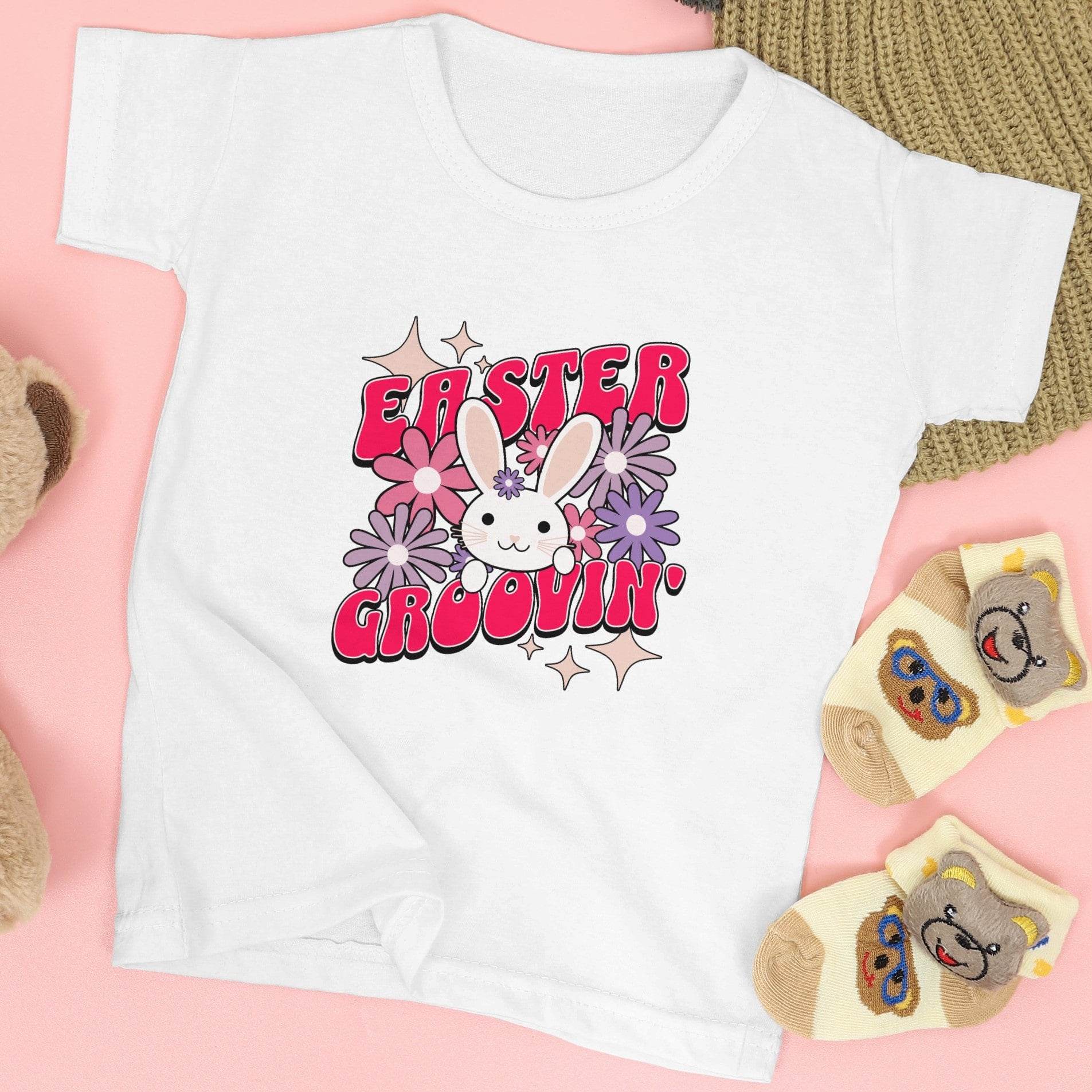 Easter Groovin’ – Bunny Boogie, Kids T-shirt #ke6 - Psyque