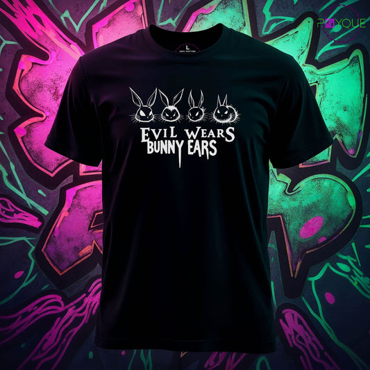 Evil Wears Bunny Ears T-Shirt - Creepy Squad #p1d - Psyque