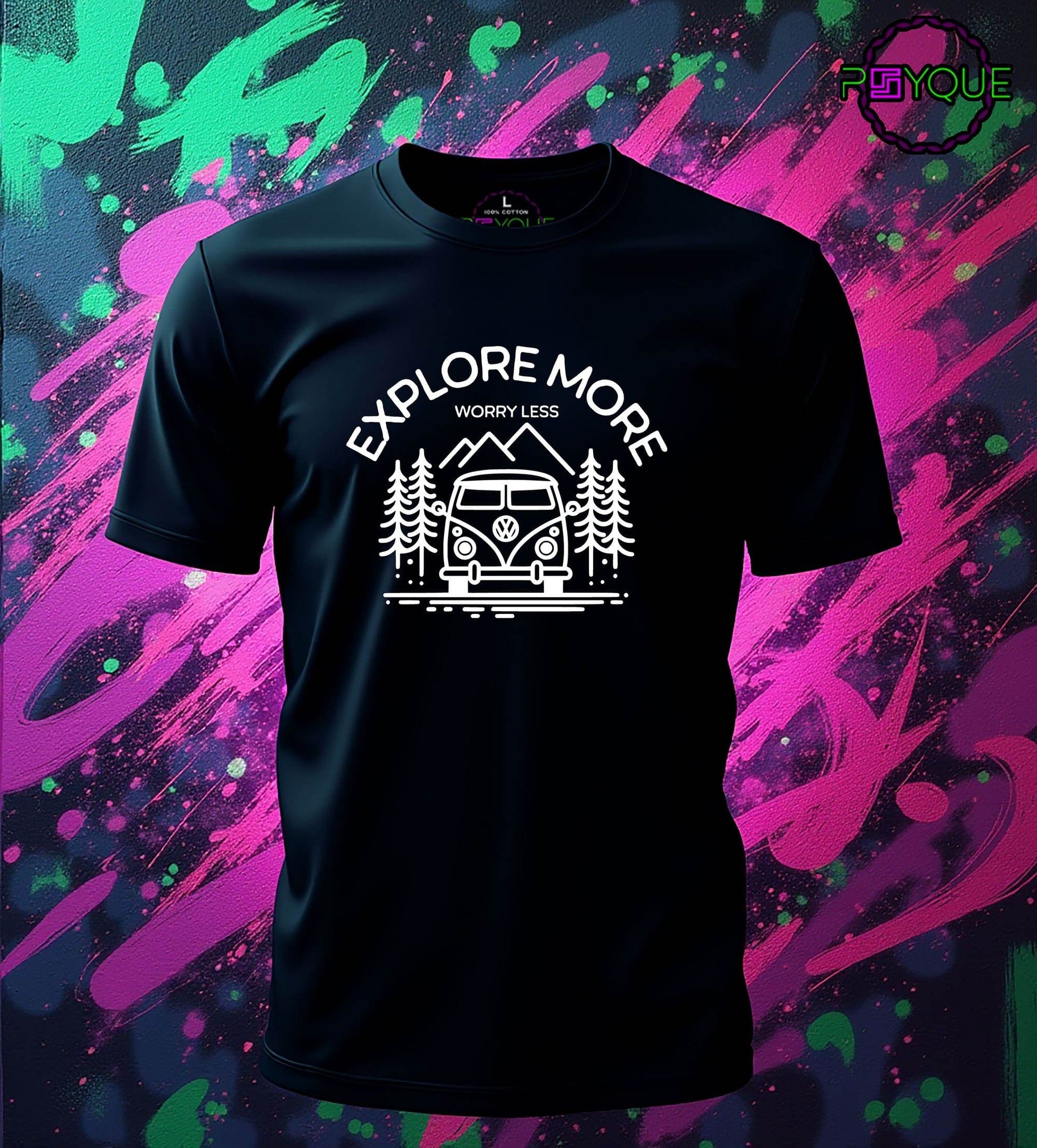 Explore More, Worry Less T-Shirt #tw3 - Psyque