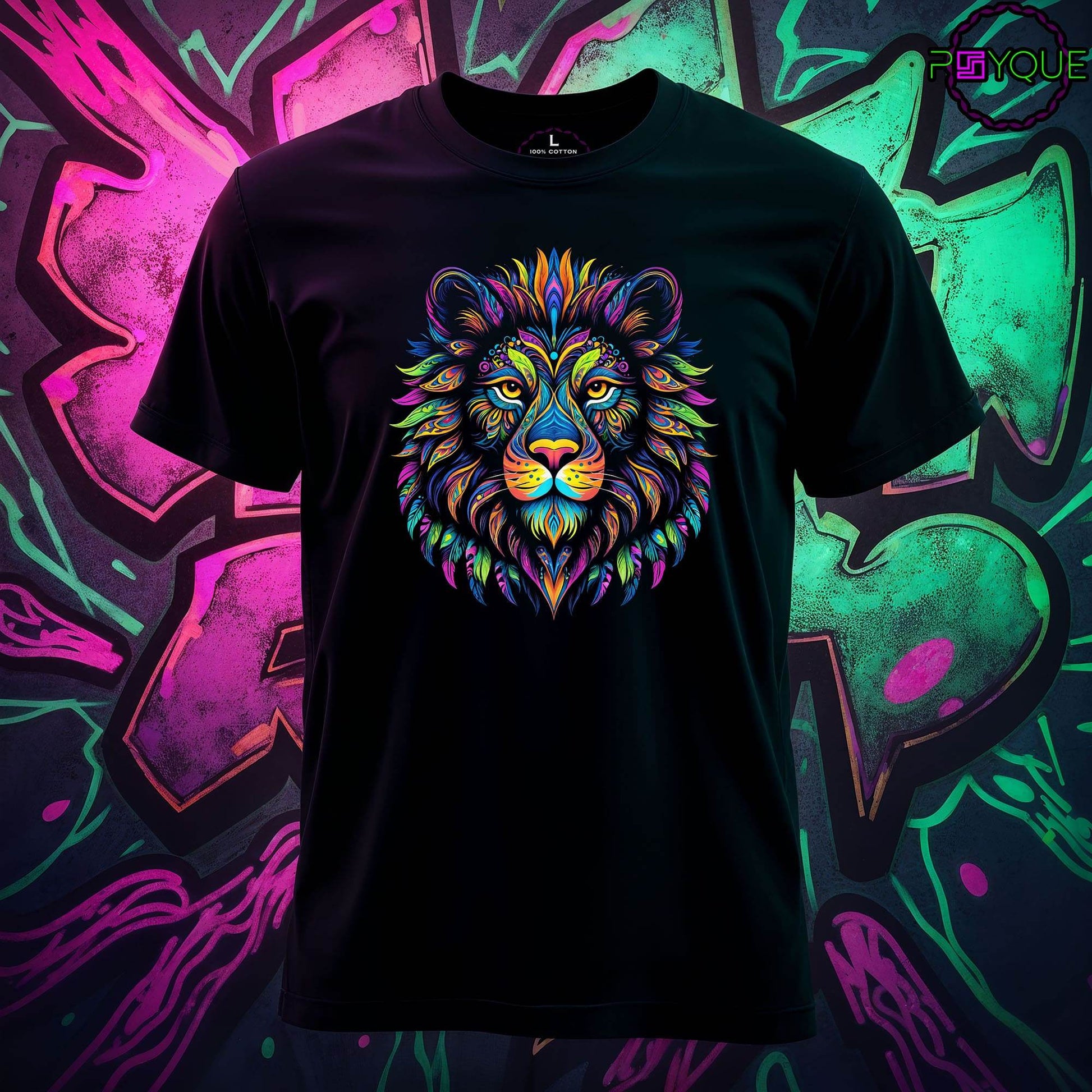 Feathered Majesty – Mandala Lion Edition T-shirt #al1 - Psyque