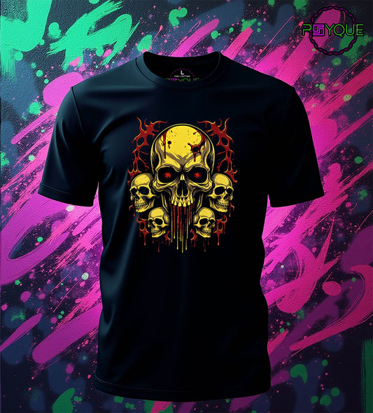 Five Skulls – Blood Ritual Edition T-shirt #s3 - Psyque