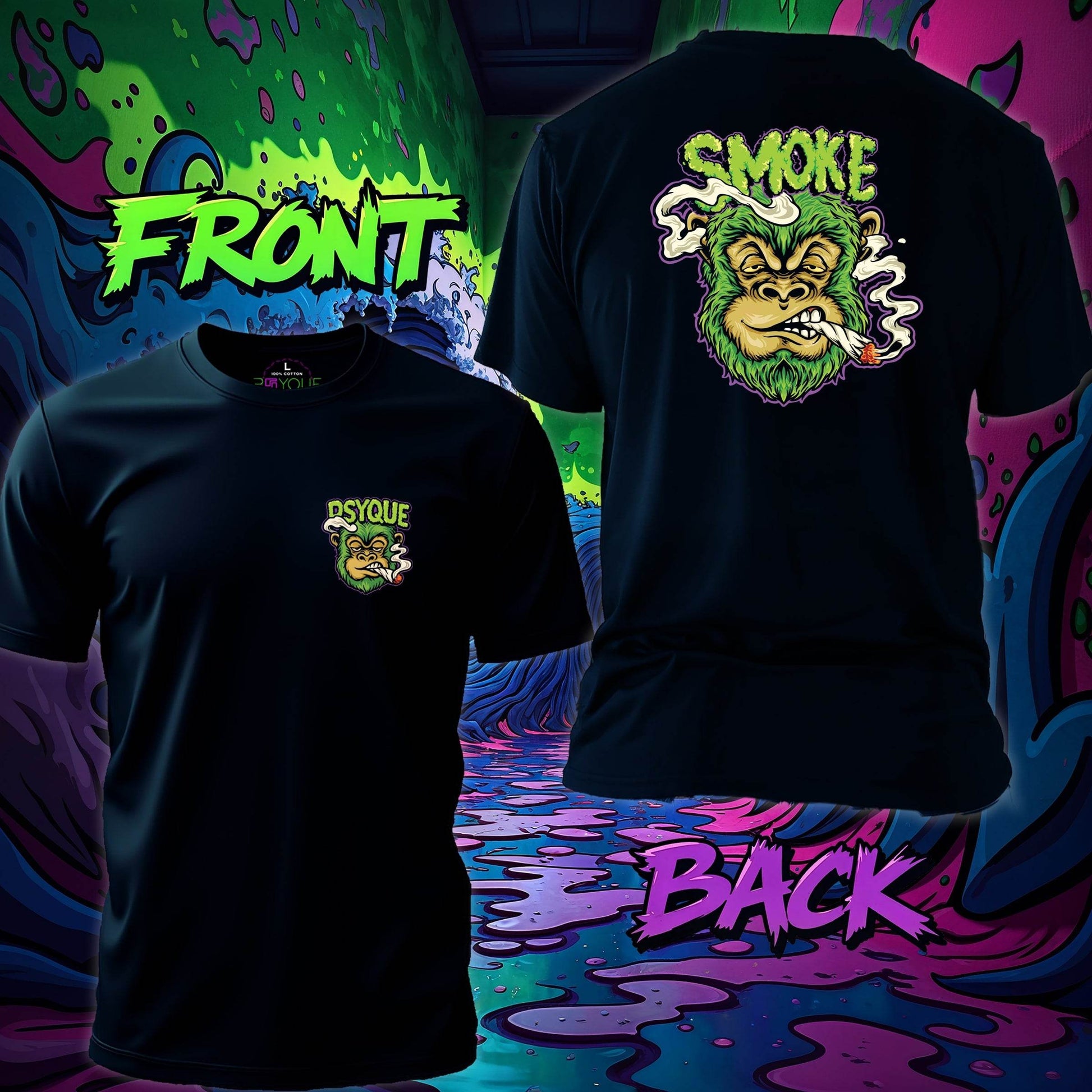 Ganja Gorilla – Smoke Signal T-shirt #st23 - Psyque