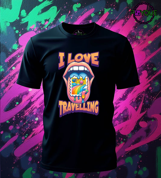 I Love Travelling T-Shirt #f2 - Psyque