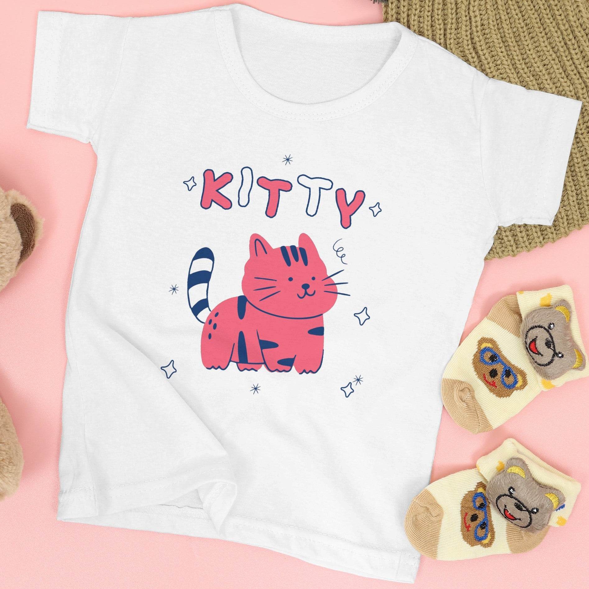 Kitty Kids T-Shirt – Cute Cartoon Cat #k18 - Psyque