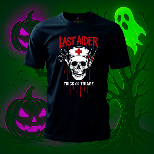 Last Aider – Trick or Triage Halloween T-Shirt #hl2