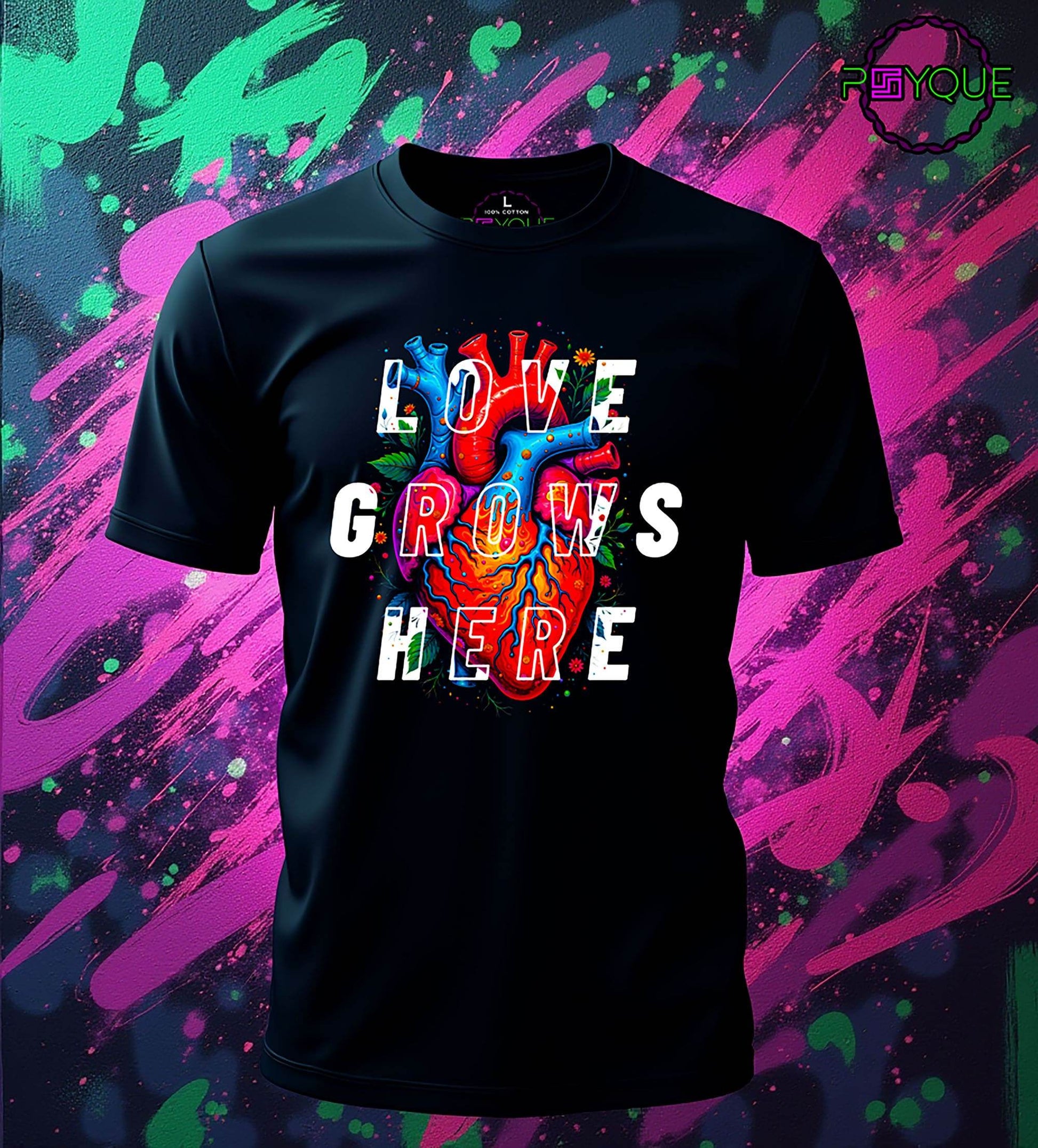 Love Grows Here T-shirt #vd1 - Psyque
