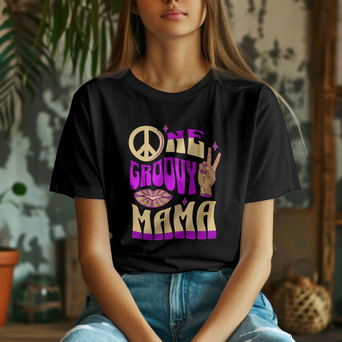 One Groovy Mama T-Shirt #md1 - Psyque