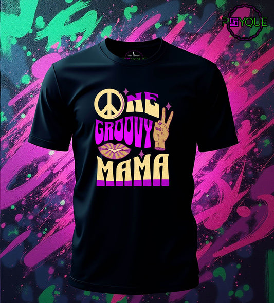 One Groovy Mama T-Shirt #md1 - Psyque