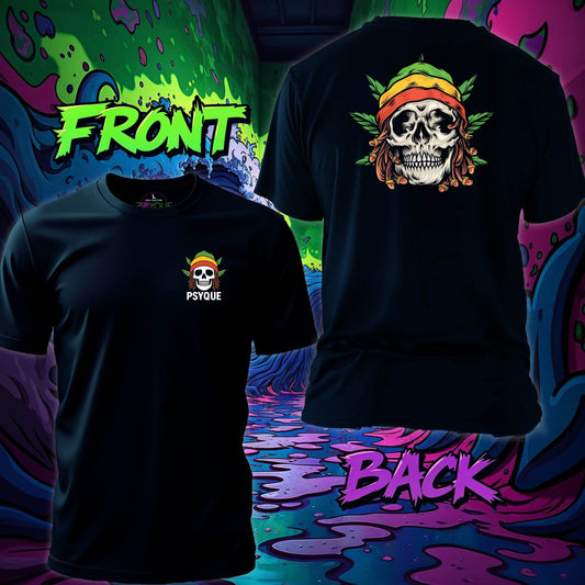 Rasta Reaper – Irie Skull Vibes Tee #st11 - Psyque
