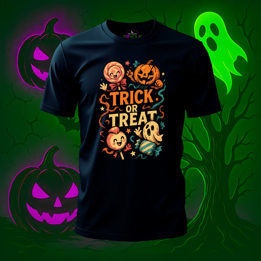 Trick or Treat Glow Halloween T-Shirt #hl4