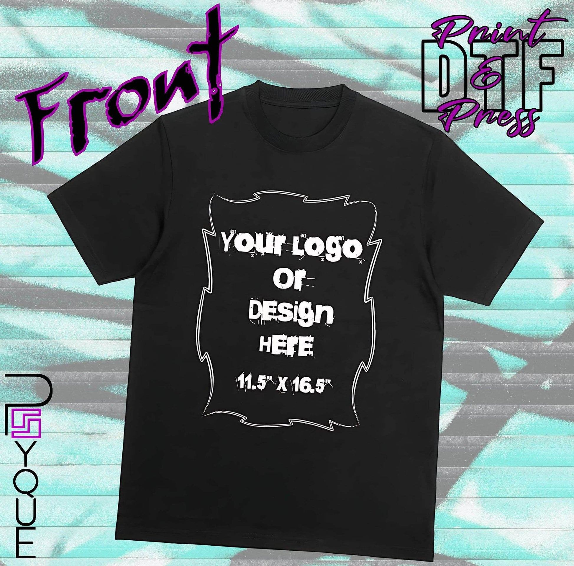 Custom T-Shirt with Any Logo, Text or Image – DTF Print on Cotton - Psyque
