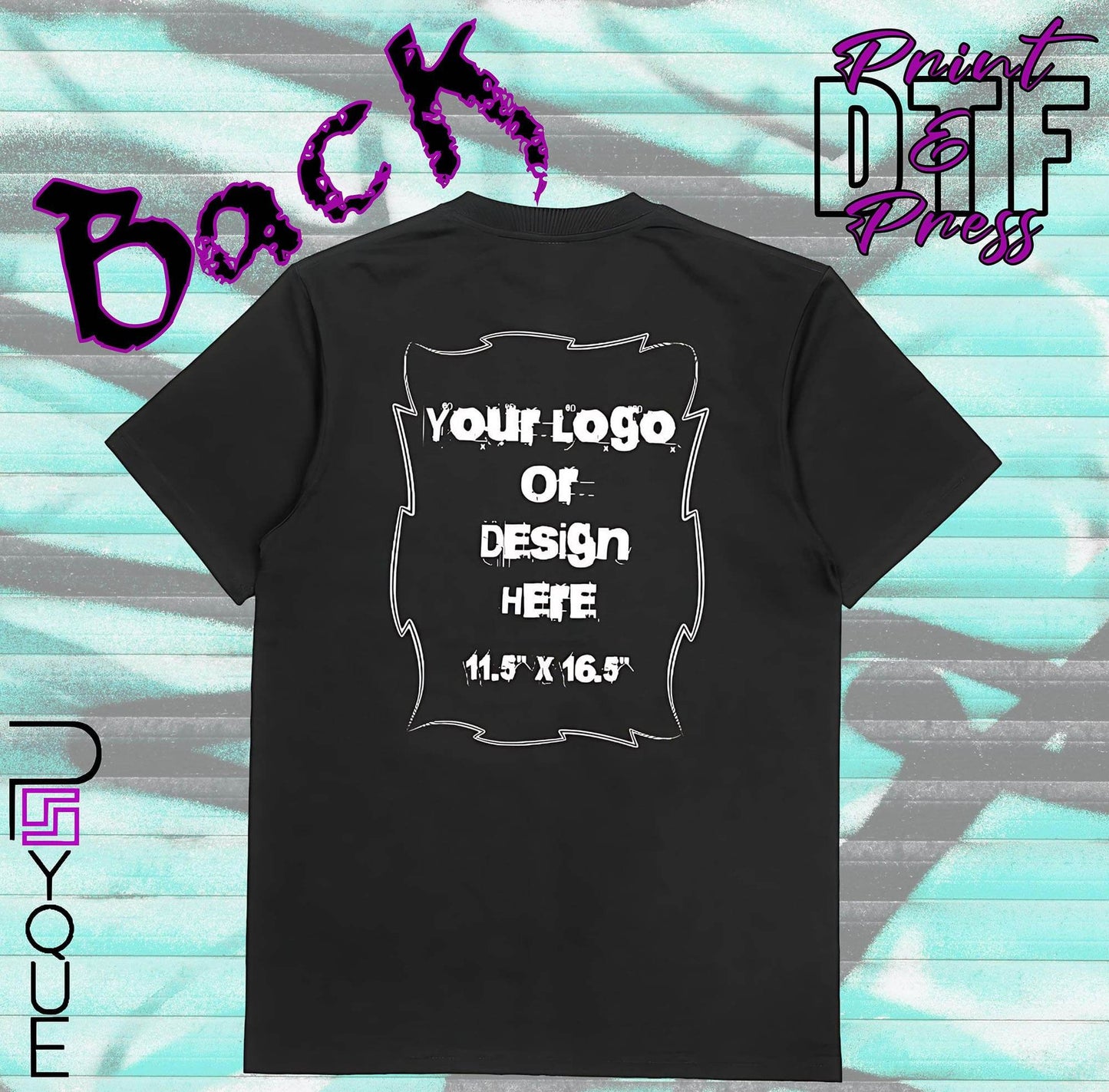 Custom T-Shirt with Any Logo, Text or Image – DTF Print on Cotton - Psyque