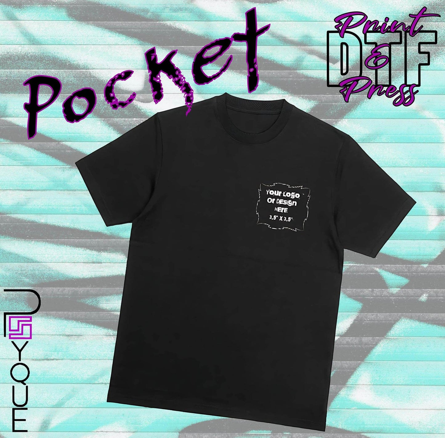 Custom T-Shirt with Any Logo, Text or Image – DTF Print on Cotton - Psyque