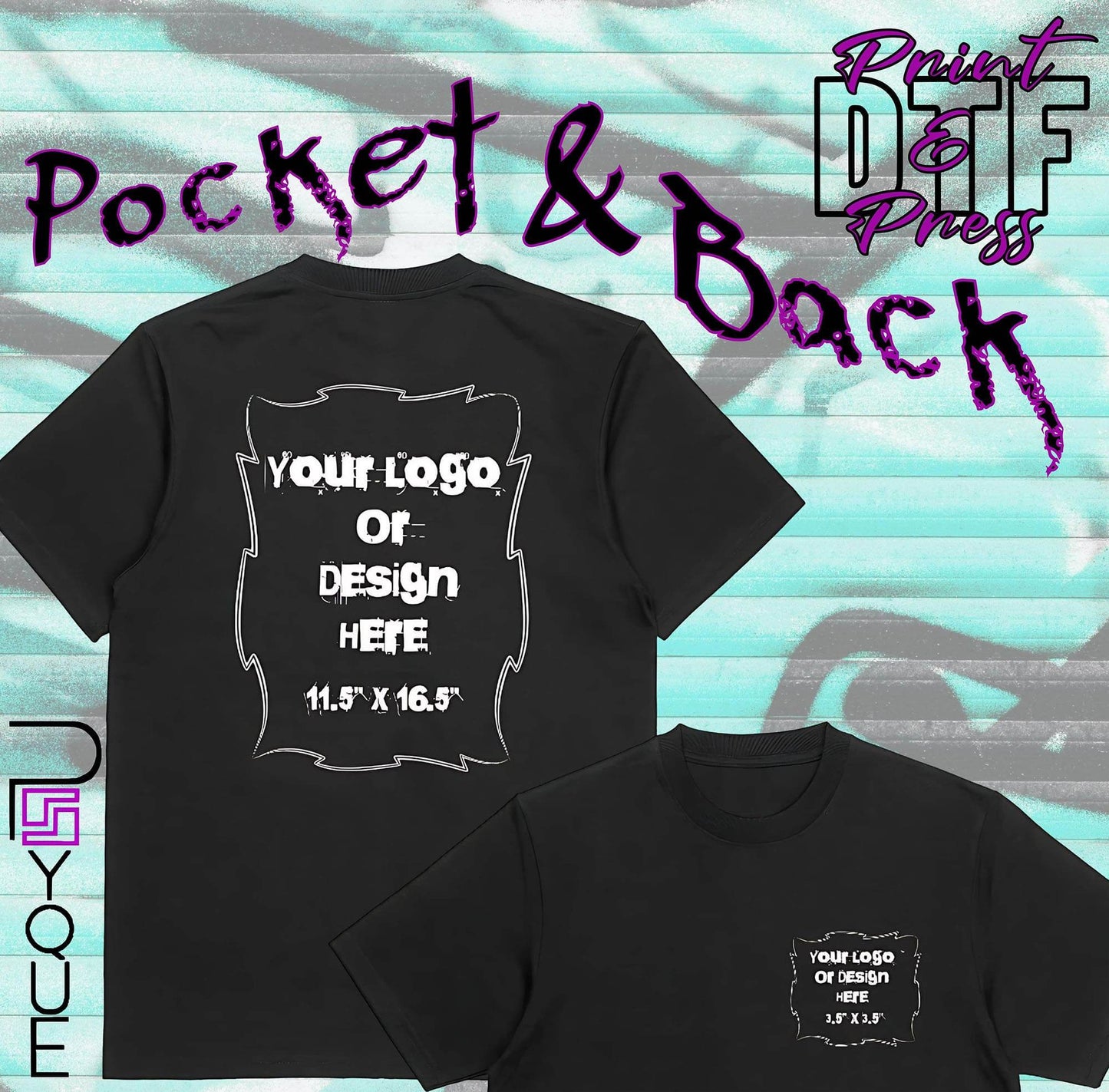 Custom T-Shirt with Any Logo, Text or Image – DTF Print on Cotton - Psyque