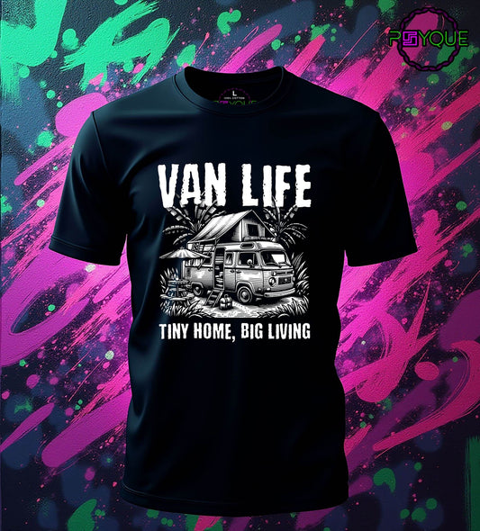 Van Life - Tiny Home, Big Living T-Shirt #tw5 - Psyque