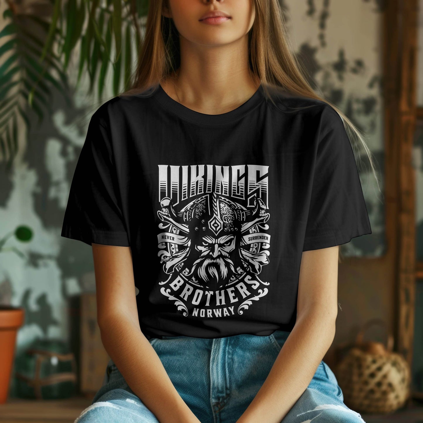 Vikings – Brothers Norway, Never Surrender T-Shirt #wv4 - Psyque