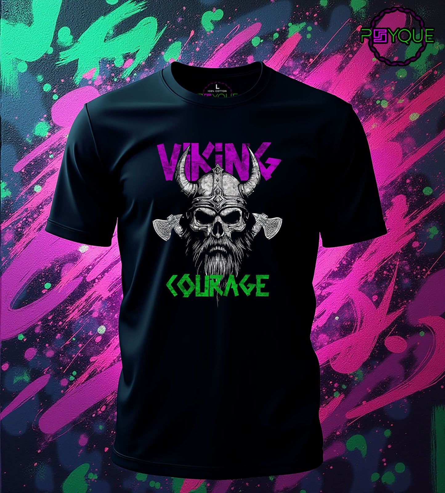 Viking Courage – Axes & Honor T-Shirt #wv5 - Psyque