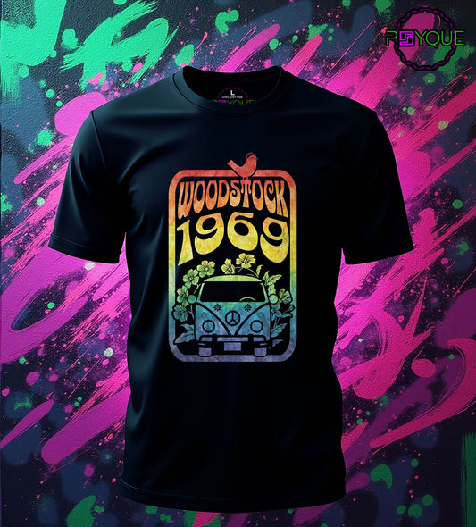 Woodstock 1969 – Tie-Dye Van Edition T-Shirt #tw1 - Psyque