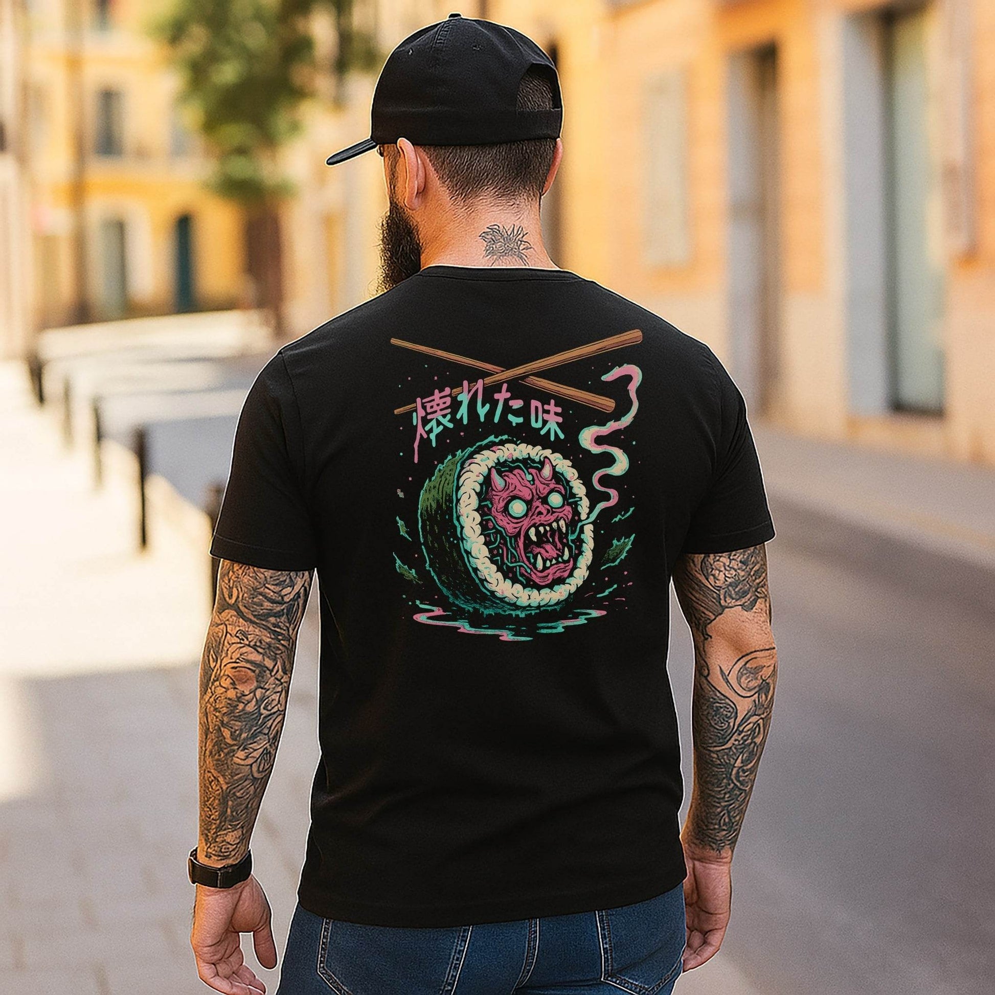 Broken Taste – Zombie Sushi Kanji T-Shirt #jp11 - Psyque