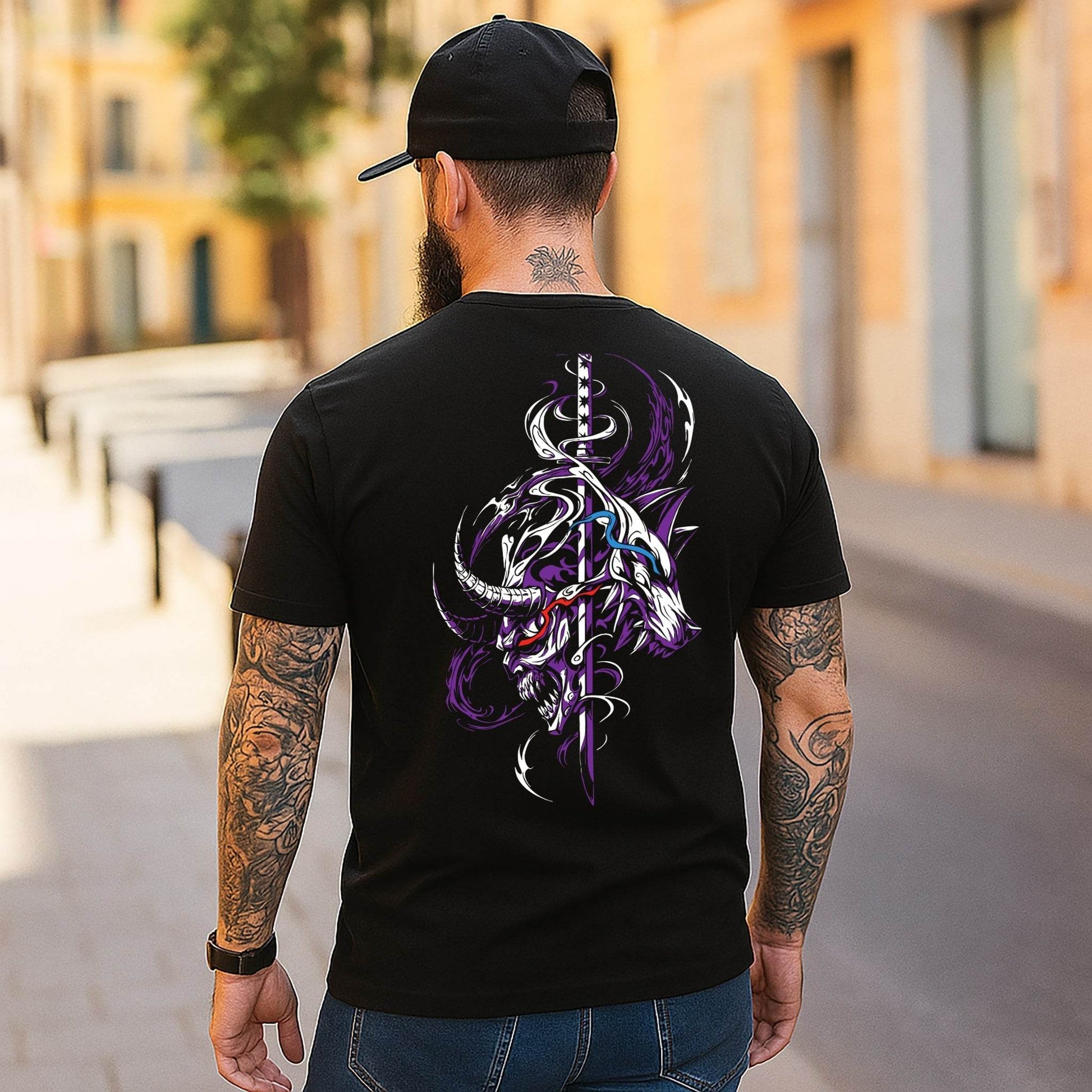 Oni & Kitsune – Void Katana T-shirt #jp21 - Psyque