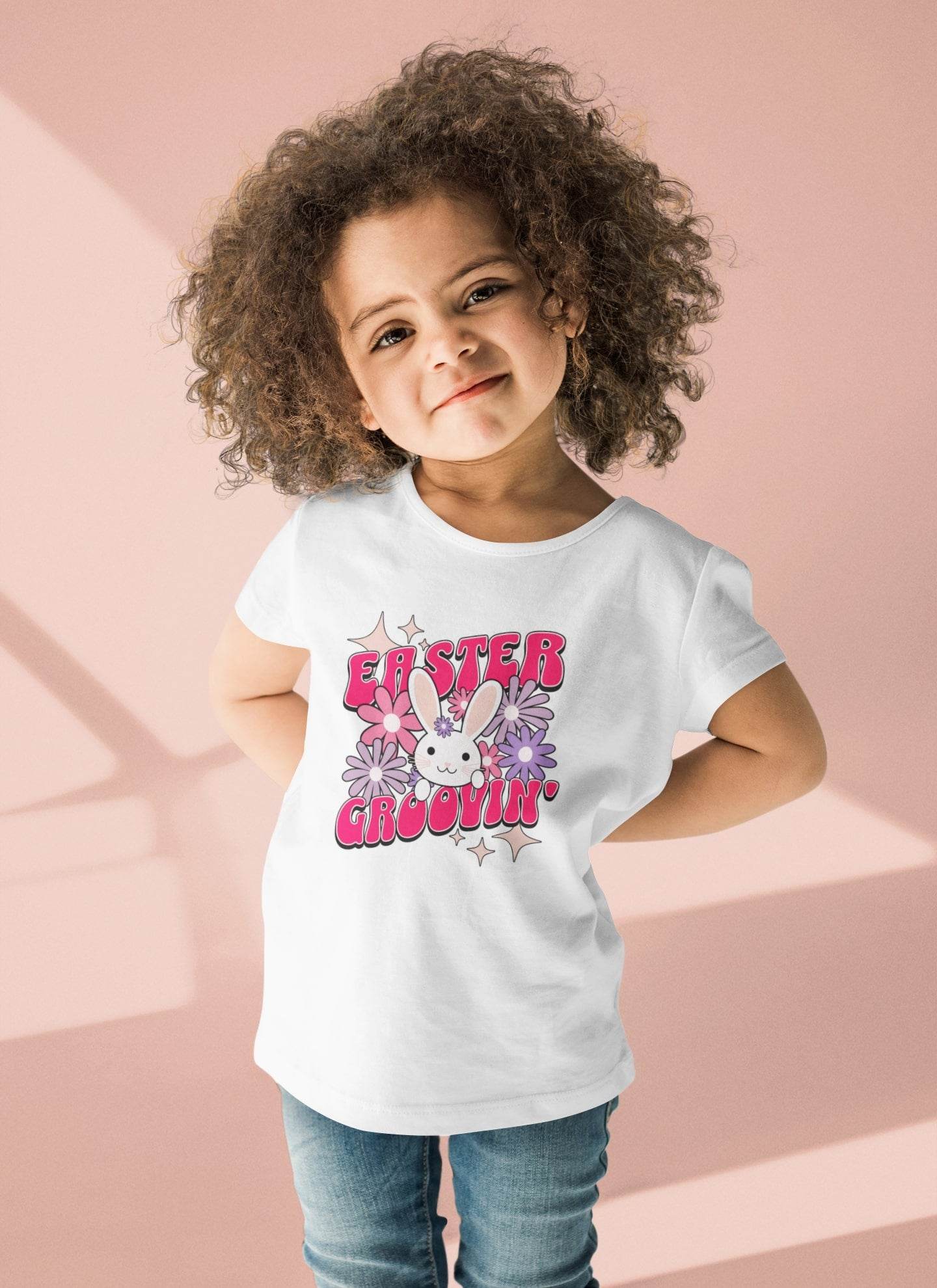 Easter Groovin’ – Bunny Boogie, Kids T-shirt #ke6 - Psyque
