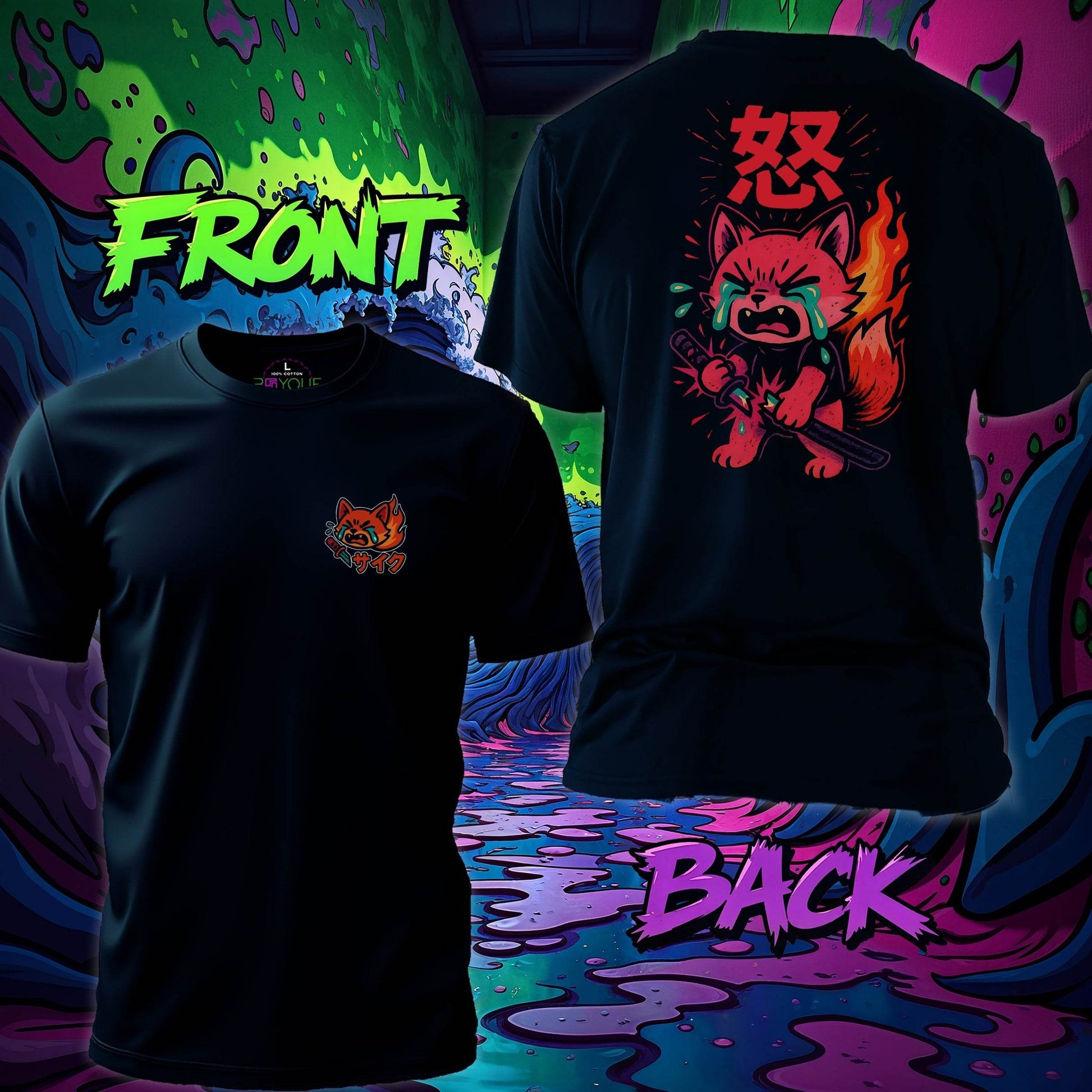 Heartbreak Kitsune – Broken Katana Fox Tee #jp14 - Psyque