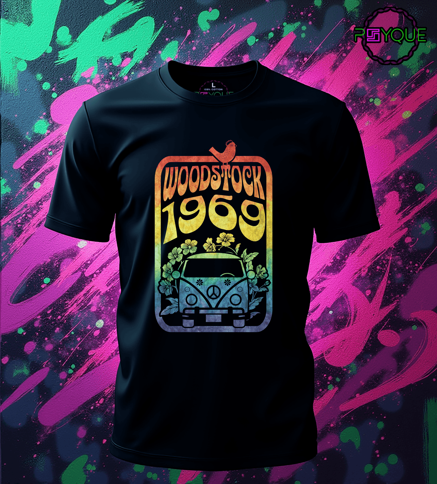 Woodstock 1969 T-Shirt Music Festival Camper Peace Sign #tw1 - Psyque