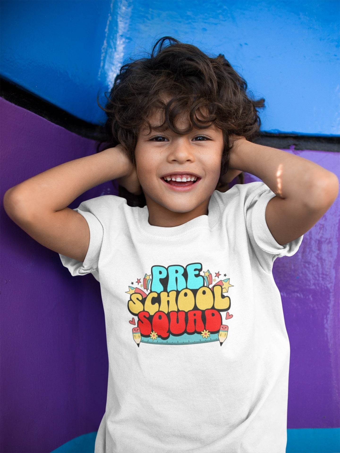 Preschool Squad Kids T-Shirt – Cute School Graphic Tee #k7 - Psyque