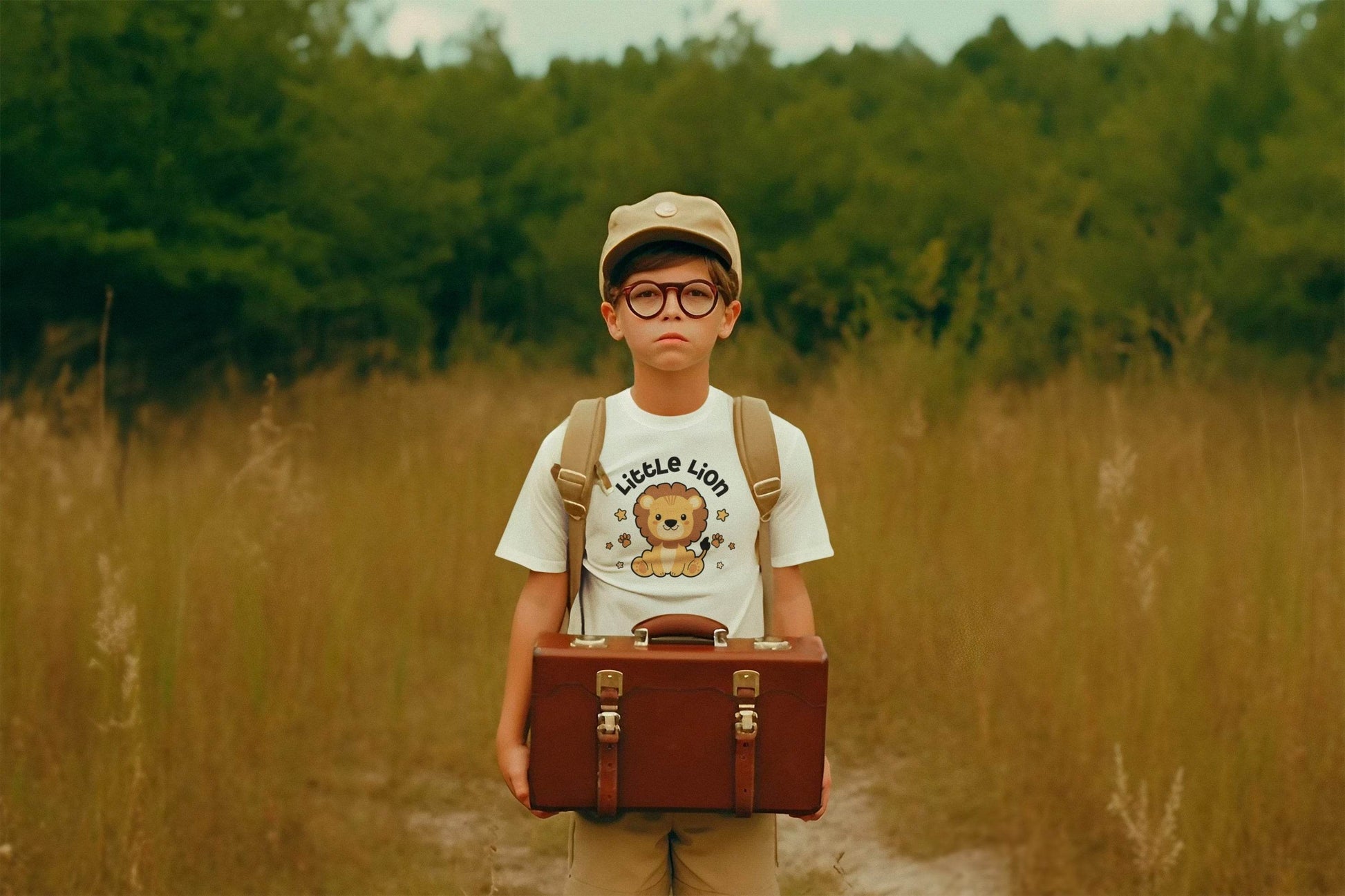 Little Lion Kids T-Shirt – Cute Jungle Animal Graphic #k13 - Psyque