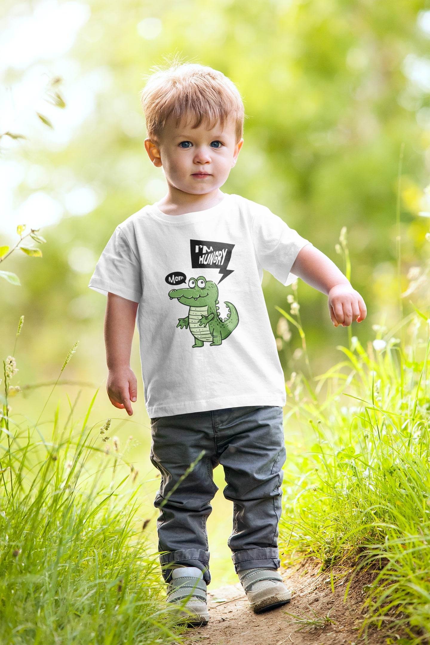 Hungry Croc Kids T-Shirt – Funny Cartoon Crocodile Tee #k16 - Psyque