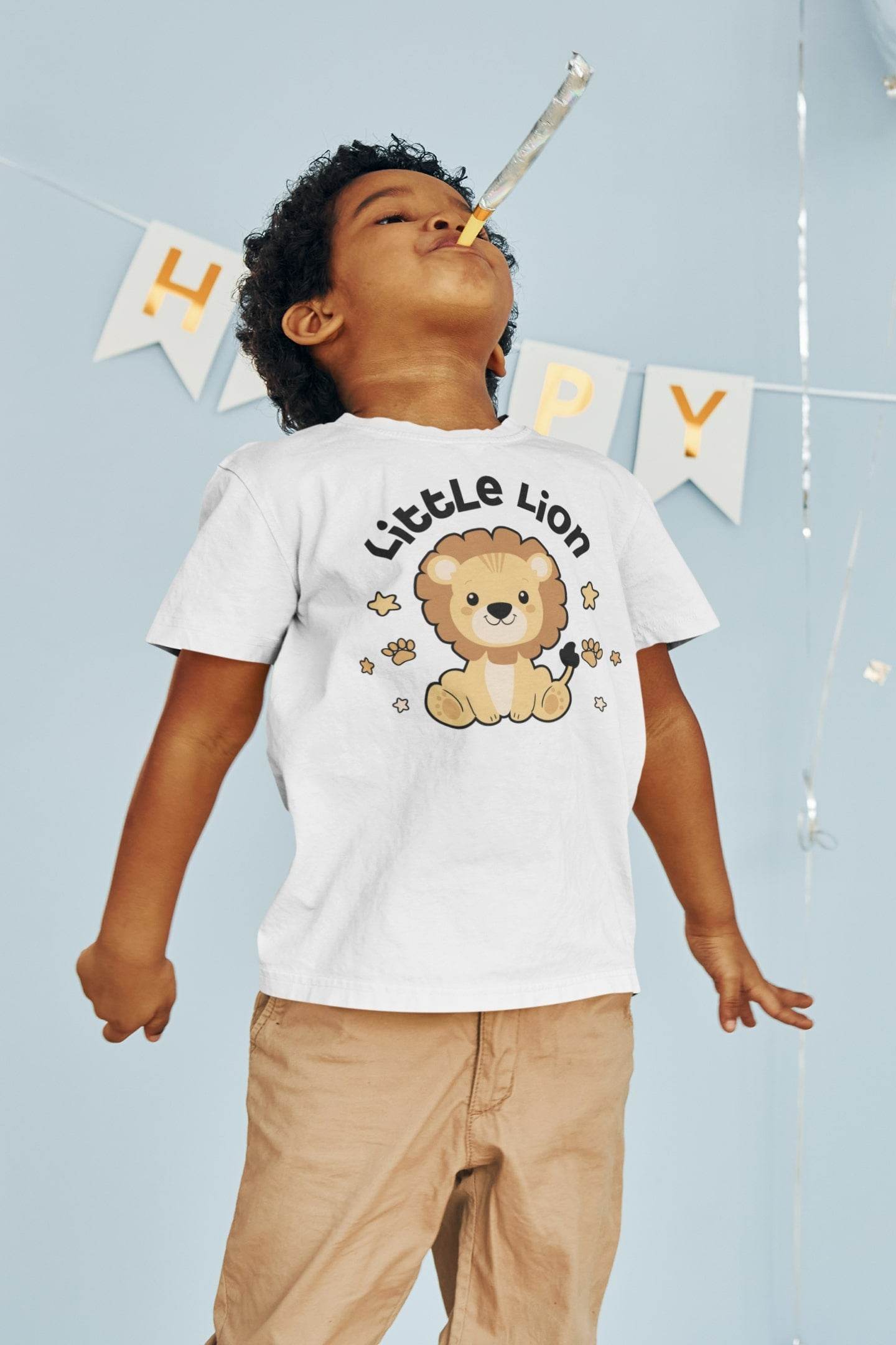 Little Lion Kids T-Shirt – Cute Jungle Animal Graphic #k13 - Psyque
